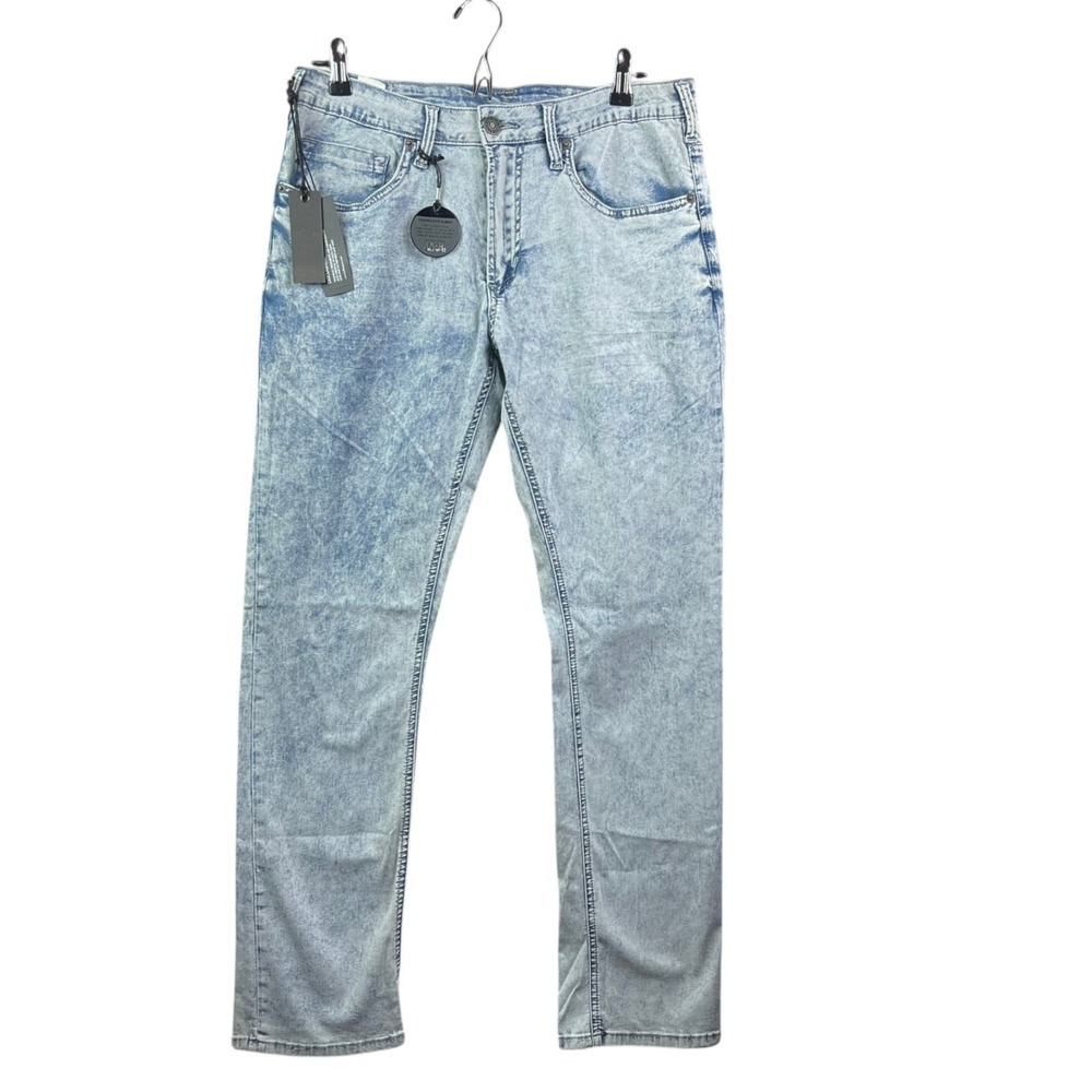 Buffalo David Bitton Ash X Slim Stretch Straight Jeans Mens 34 x 32 Blue
